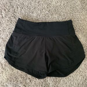 Black Lululemon 4in Speed up shorts size 0